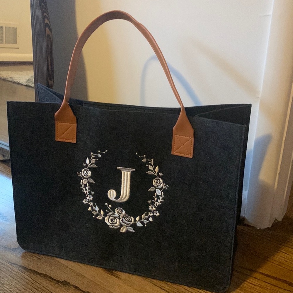 Monogram Felt Tote